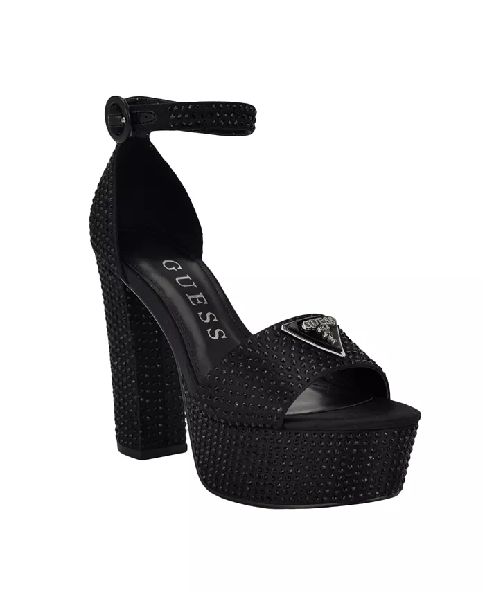 Женские сандалии Setona на платформе, комплект из двух частей GUESS, черный