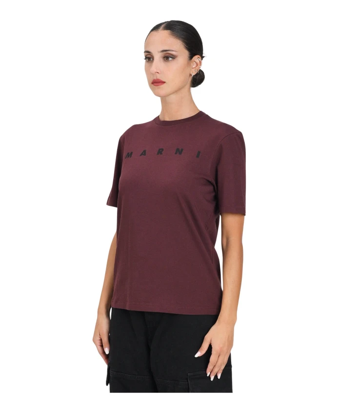 

Футболка с коротким рукавом бордового цвета Marni, красный