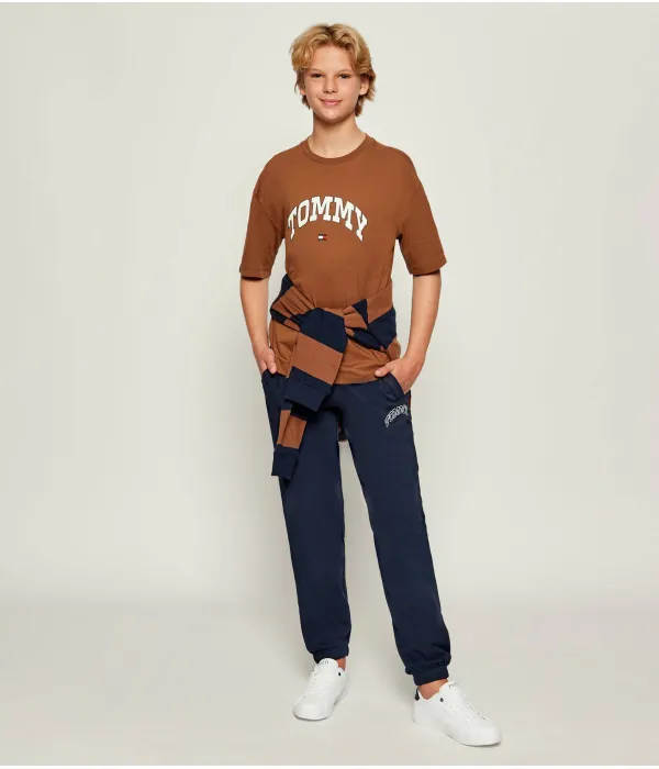 Футболка университетская поднятая Regular fit Tommy Hilfiger, коричневый — фото 2