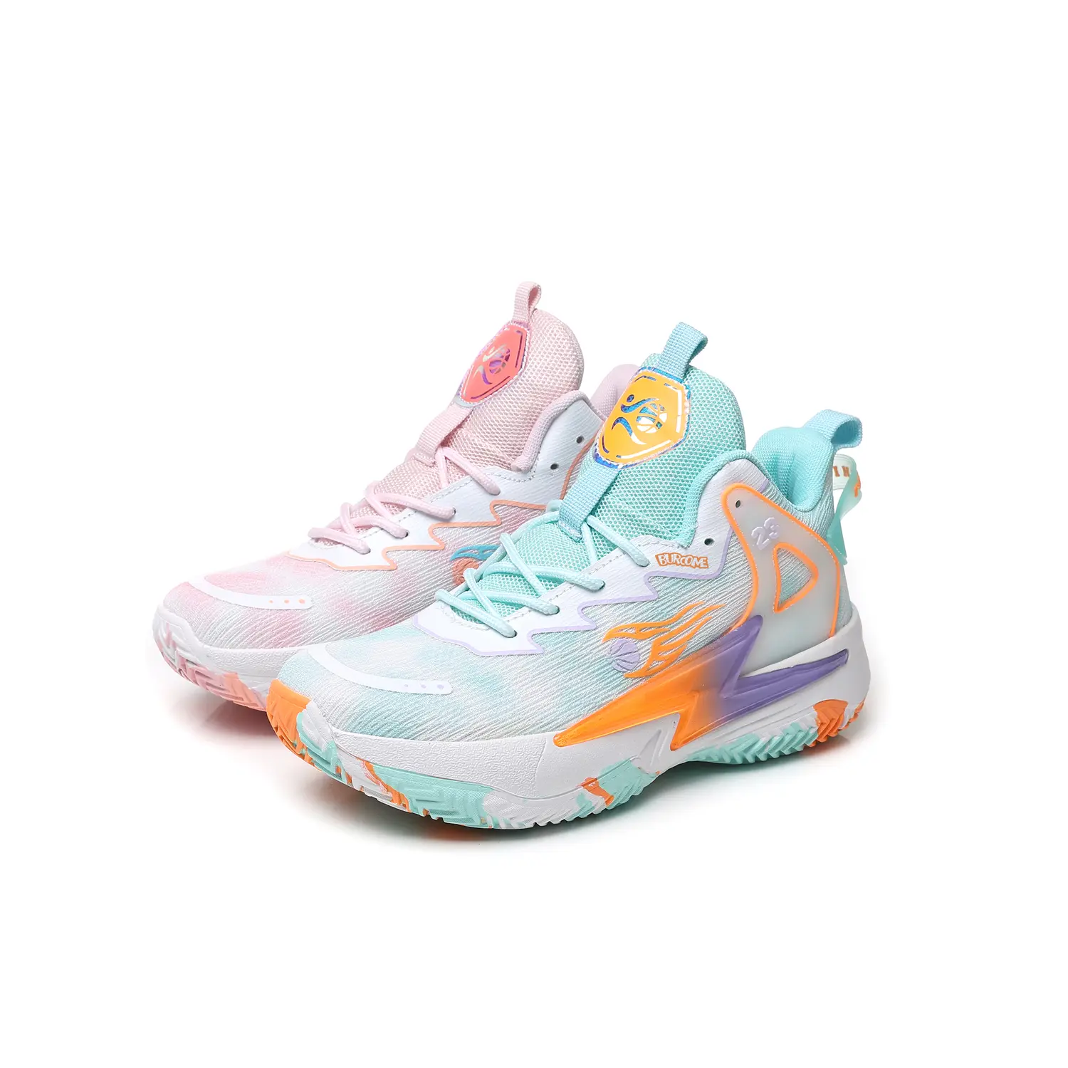 

Баскетбольные кроссовки Basketball Shoes Unisex Low-Top Burcome, розовый/белый