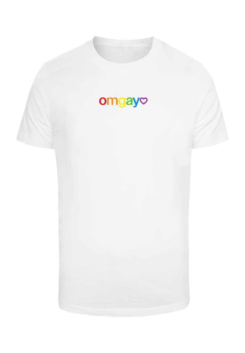 

Футболка с принтом OMGAY RAINBOW PRIDE Mister Tee, белый