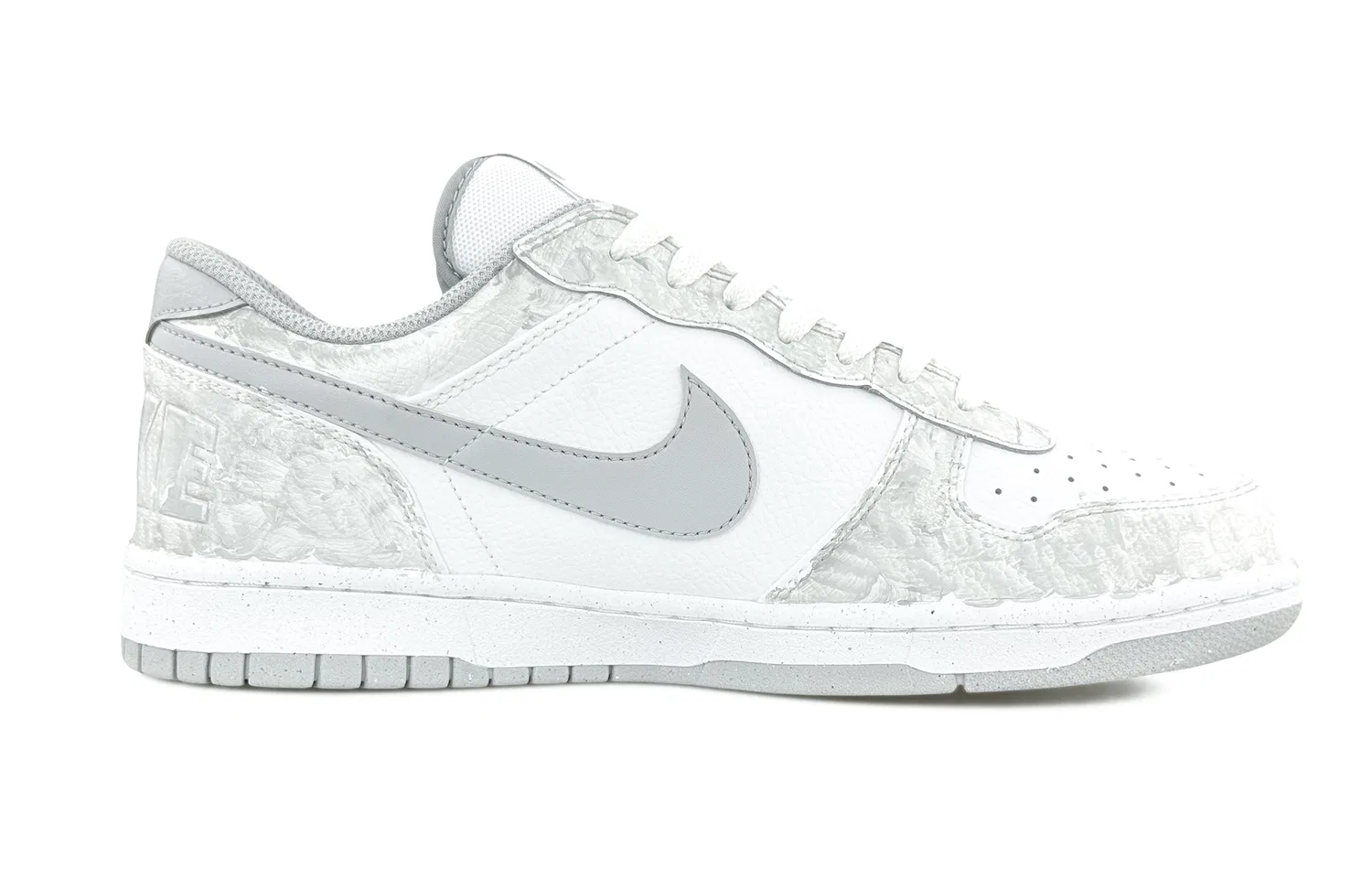 Кроссовки для скейтбординга Nike Dunk низкие серо-золотые — фото 4