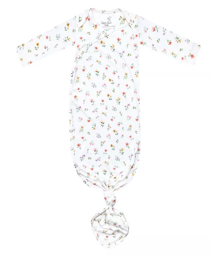 

Детское платье-комбинезон для новорожденных Eloise с узелками Copper Pearl, белый