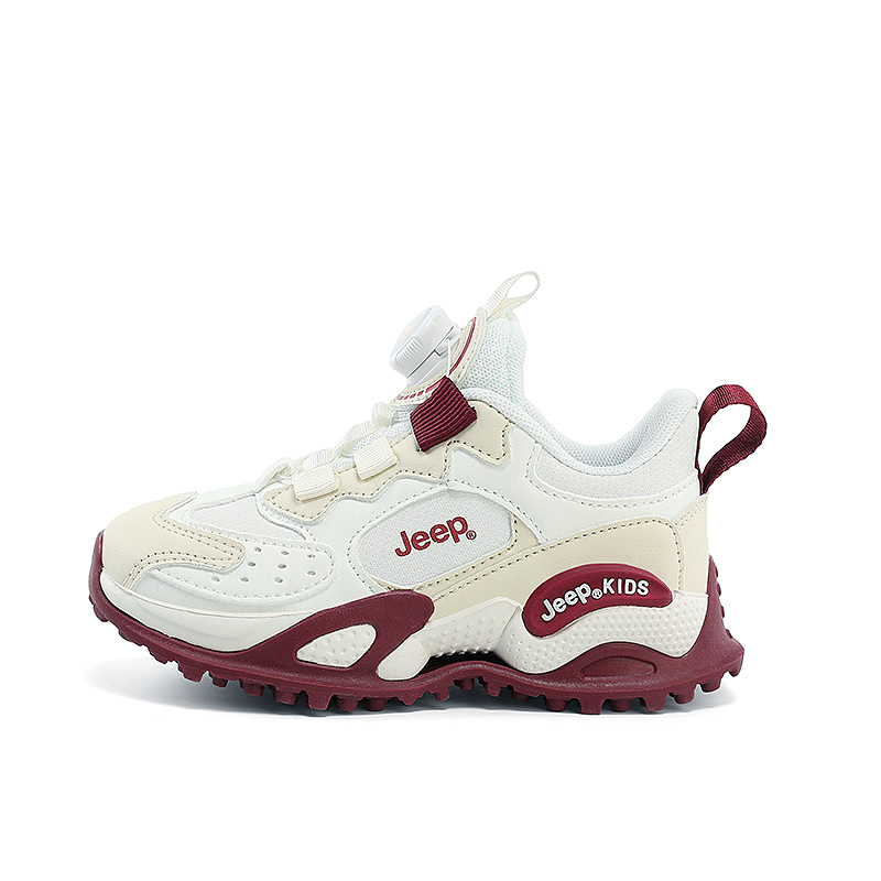 

Jeep Износостойкие детские кроссовки для бега, бежево-красные