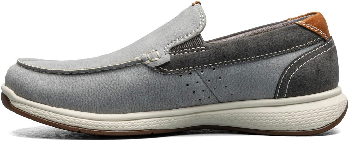 Мокасины Florsheim Boys Crossover с перекрестным швом и без шнурков для мальчиков, серый — фото 4