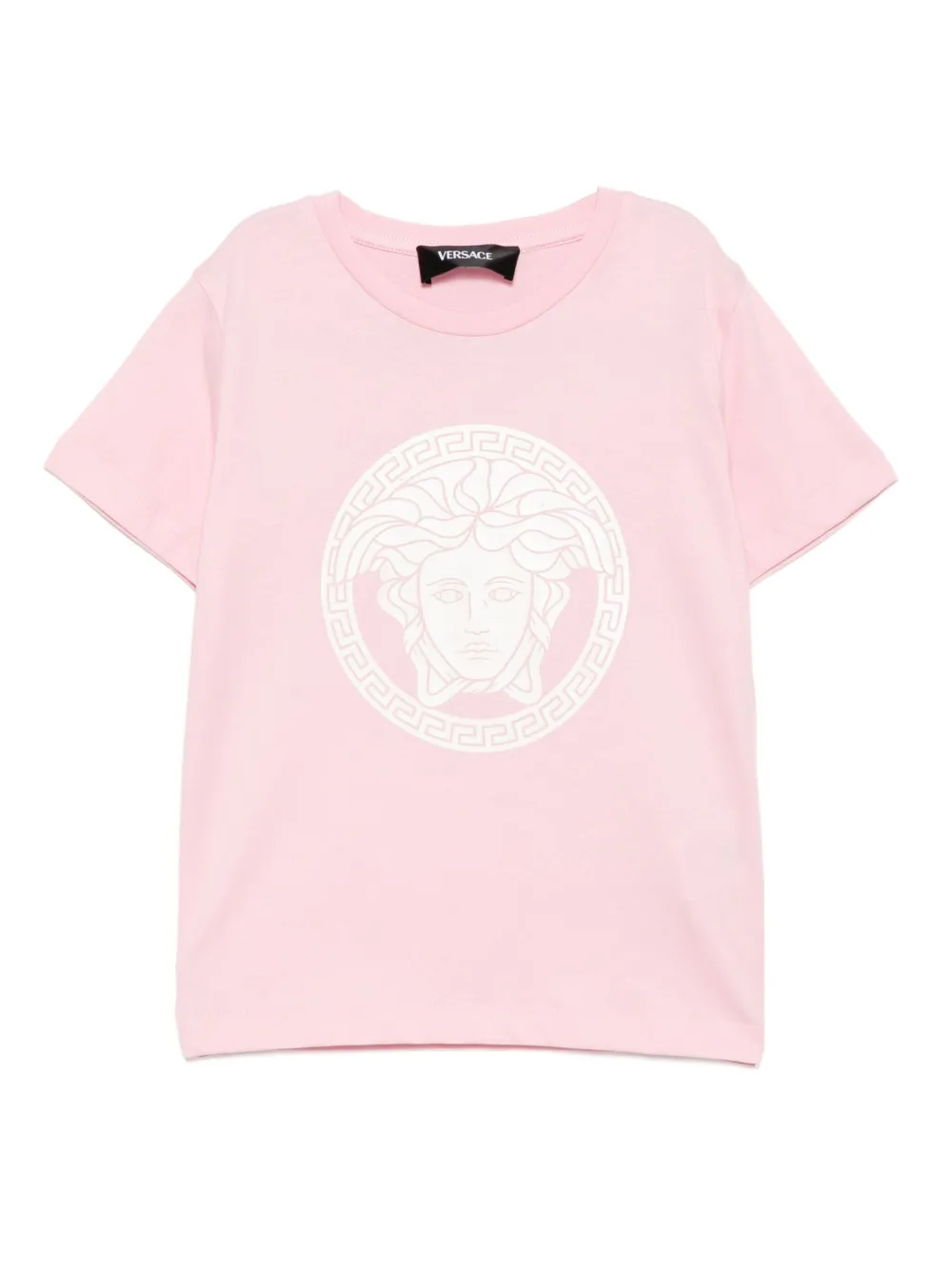 

Футболка с декором Medusa Versace Kids, розовый