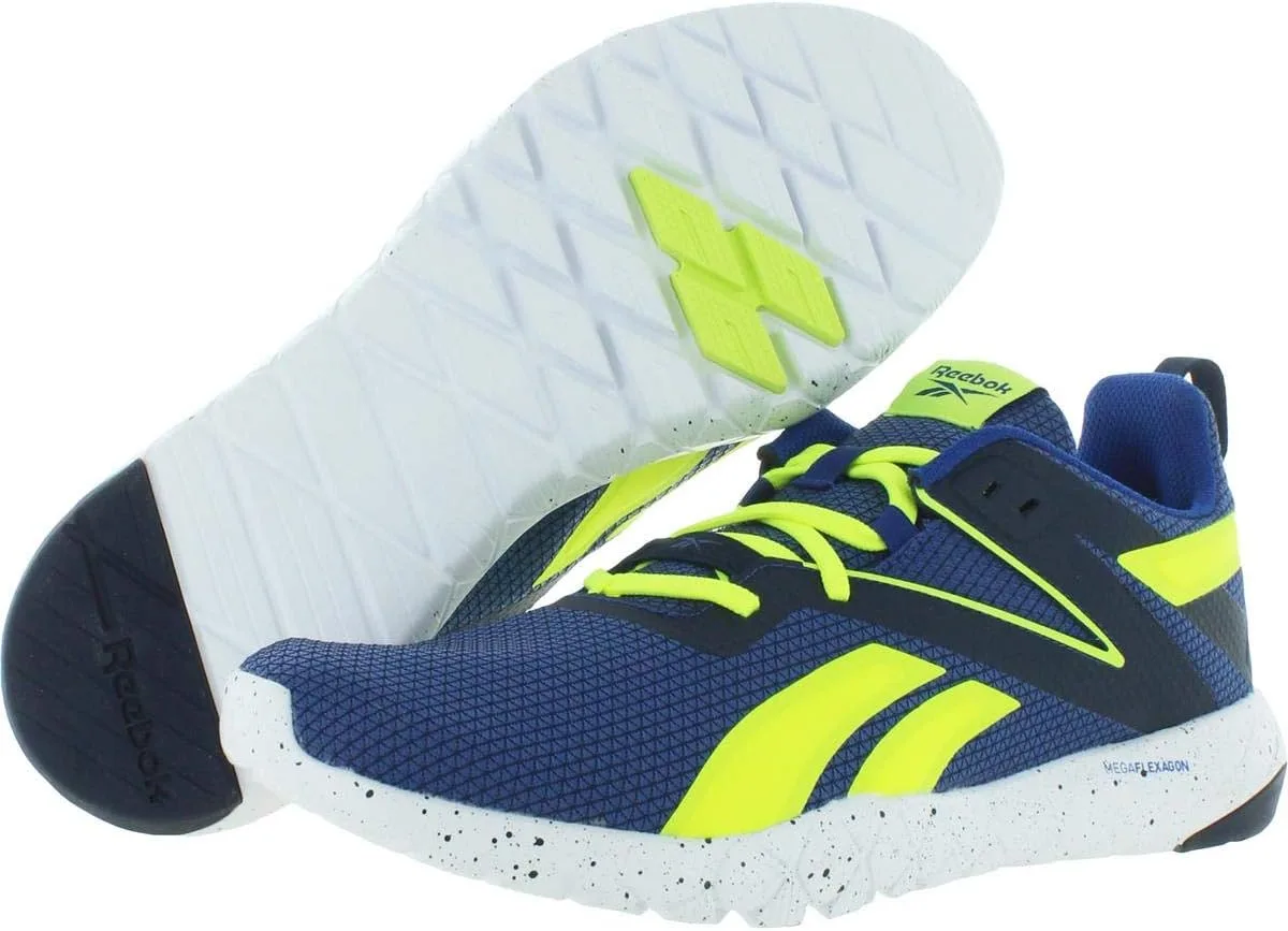 Мужские кроссовки Reebok Mega Flexagon Cross Trainers, темно-синий/желтый — фото 2