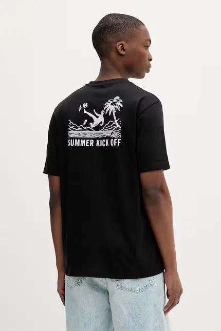 Футболка с принтом классическая T-shirt Adidas, черный