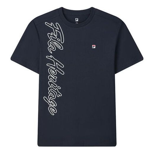 

Футболка alphabet printing knit short sleeve blue Fila, синий