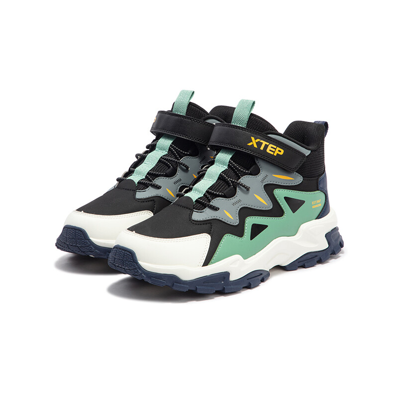 Кроссовки XTEP Kids Lifestyle Shoes GS Mid-top Black/jade Green, зеленый — фото 2