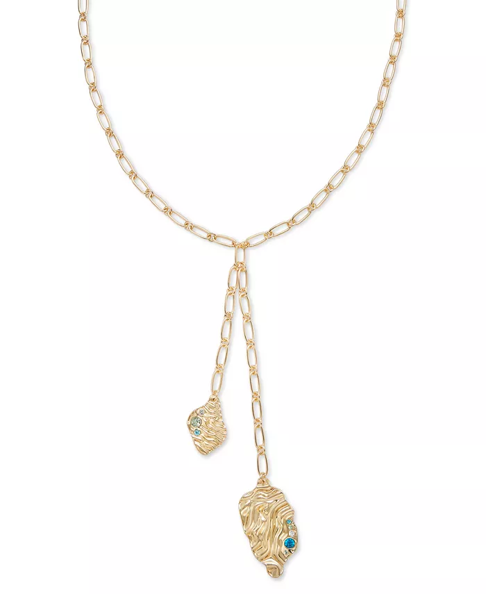 

Ожерелье-лариат с золотистой кристальной ракушкой, 18 дюймов + удлинитель 3 дюйма I.N.C. International Concepts