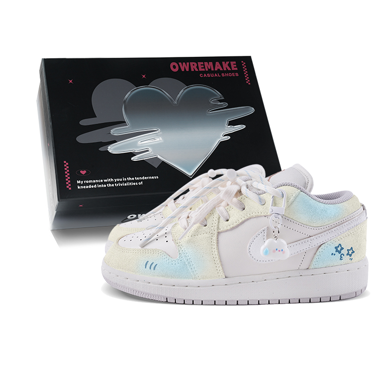 

Детские кроссовки для скейтбординга Air 1 Low Top для подростков Jordan, синий/белый