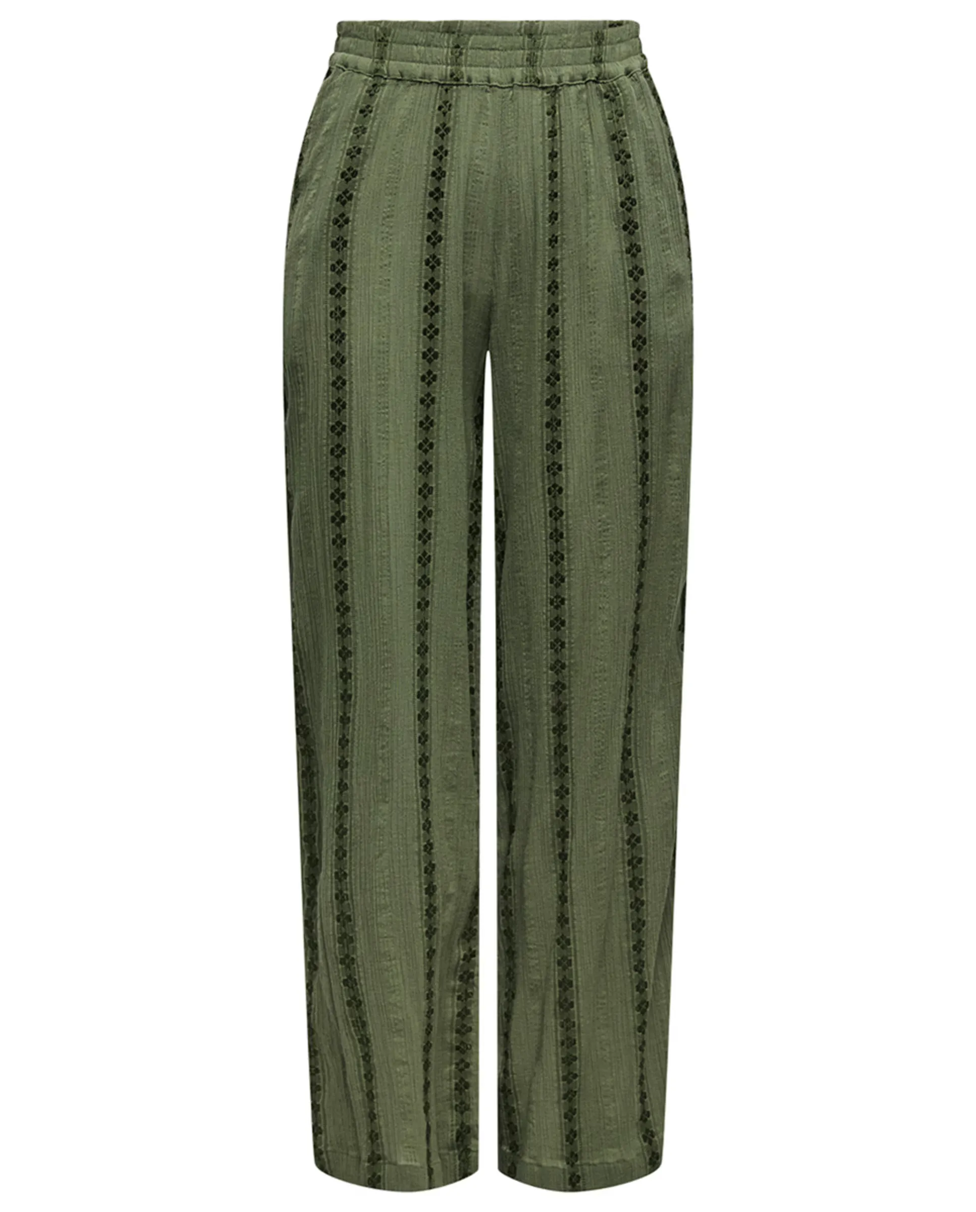 

Женские длинные брюки с эластичной талией Only, цвет Verde pardo