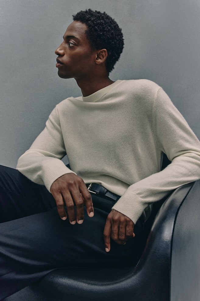 

Кашемировый джемпер обычного кроя H&M, белый