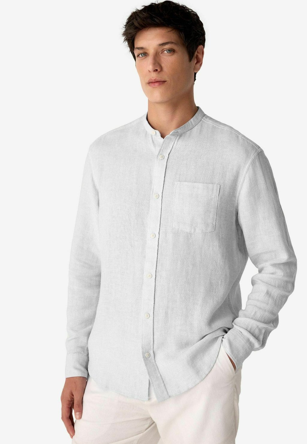 

Рубашка GRANDAD COLLAR FIT Next, Grey
