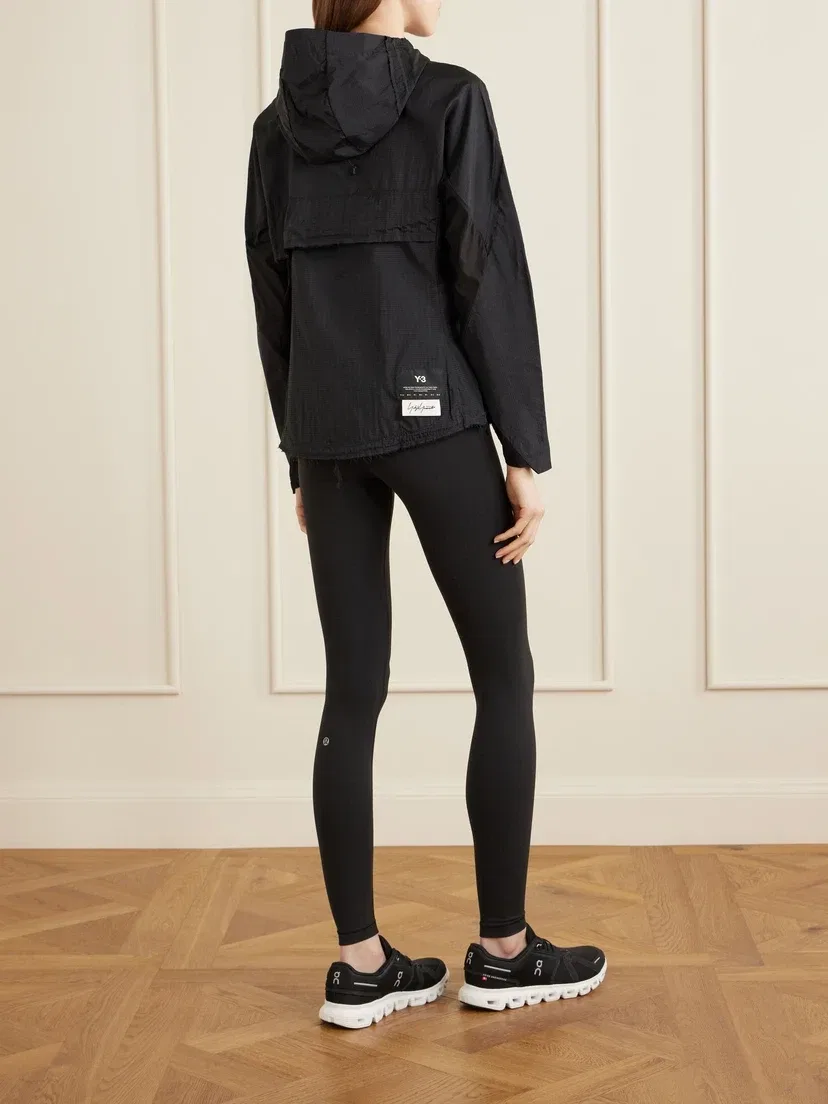 Куртка с капюшоном adidas Originals + Y-3 frayed lightweight, черный — фото 4