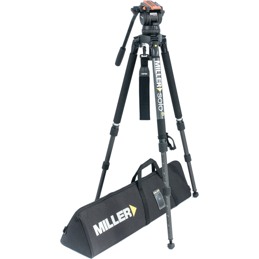 

Головка Miller Versa CXV10, двухступенчатый штатив Solo-Q 100 из углеродного волокна и мягкий чехол