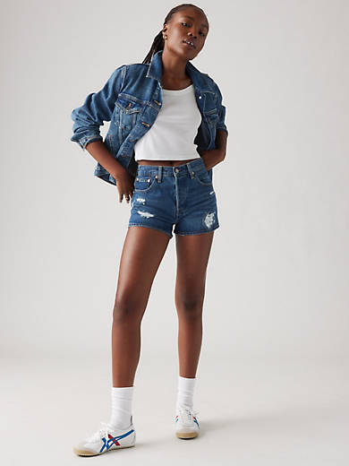 

Женские шорты 501 Original Fit с высокой посадкой Levi's, цвет Broken Midnight - Dark Wash