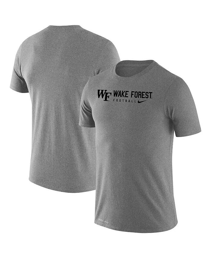 

Мужская футболка серого цвета Хизер Wake Forest Demon Deacons Changeover Legend Nike, серый