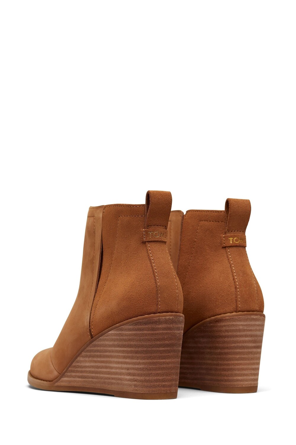 Ботинки Clare на танкетке из замши Toms, коричневый — фото 2