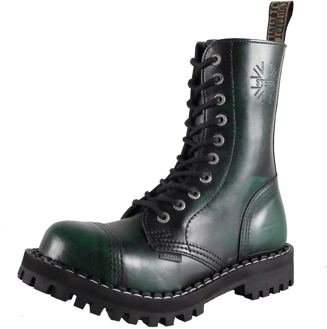 Ботинки Steels с 10 вариантами защиты, зеленые, производства Италии Steel Shoes & Boots