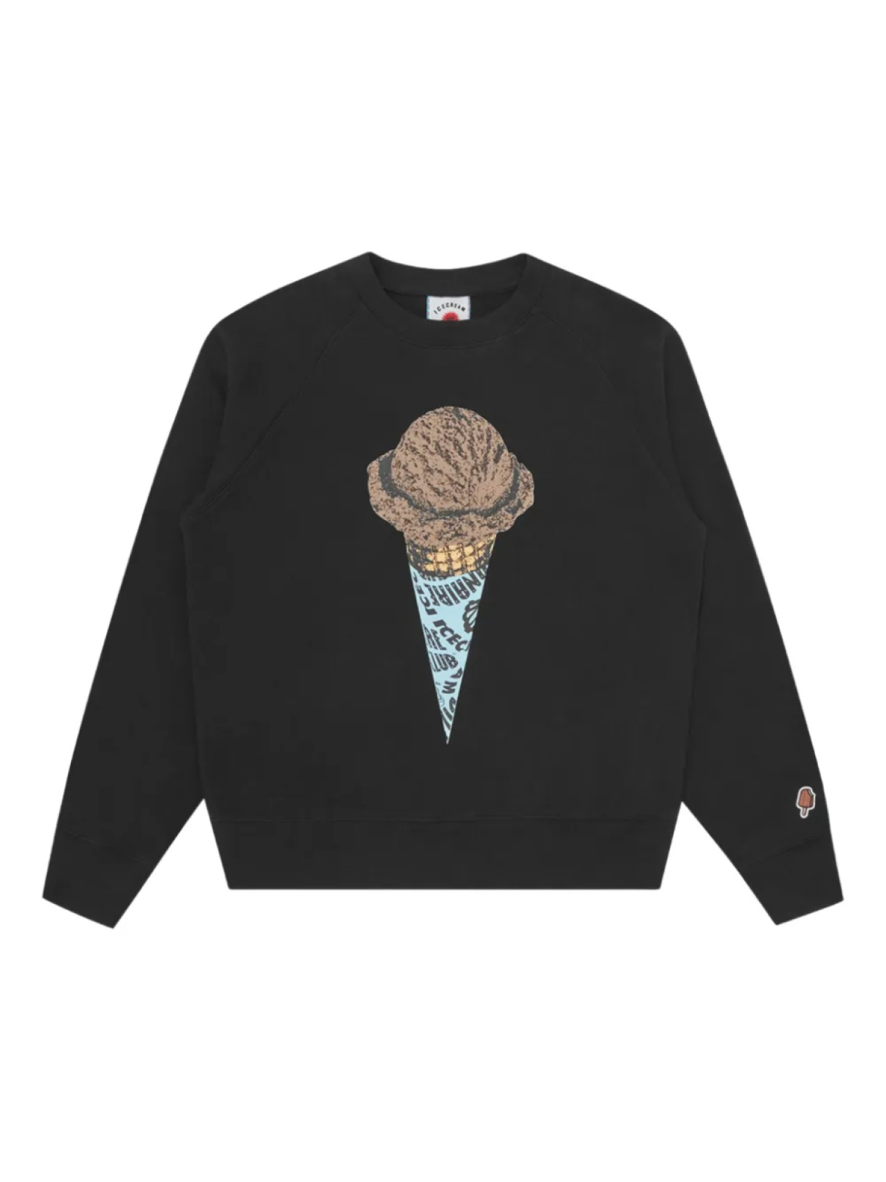 

Толстовка с рисунком конуса ICECREAM, черный
