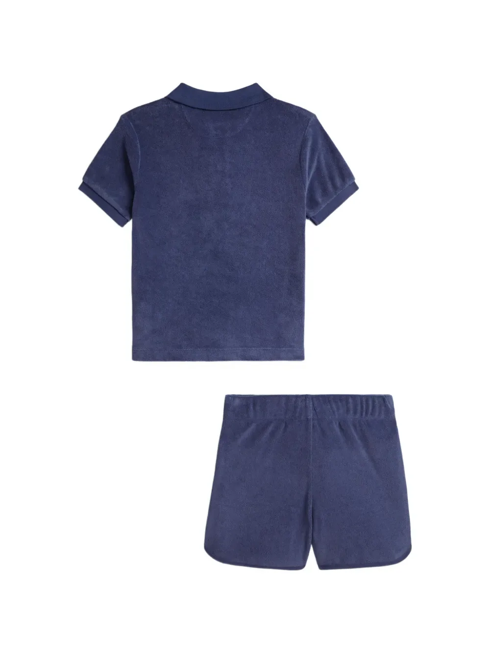 Комплект из рубашки поло и шортов с вышивкой POLO RALPH LAUREN KIDS, синий — фото 2