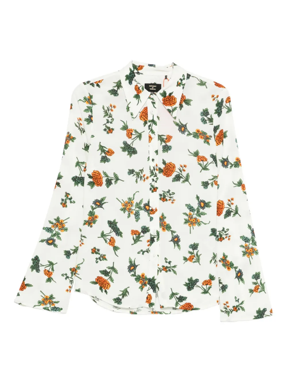

Рубашка с цветочным принтом Superdry, белый