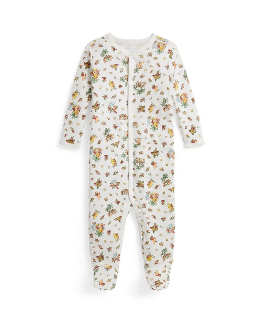 Детский комбинезон Polo Bear из трикотажа с круглым вырезом для мальчиков Polo Ralph Lauren