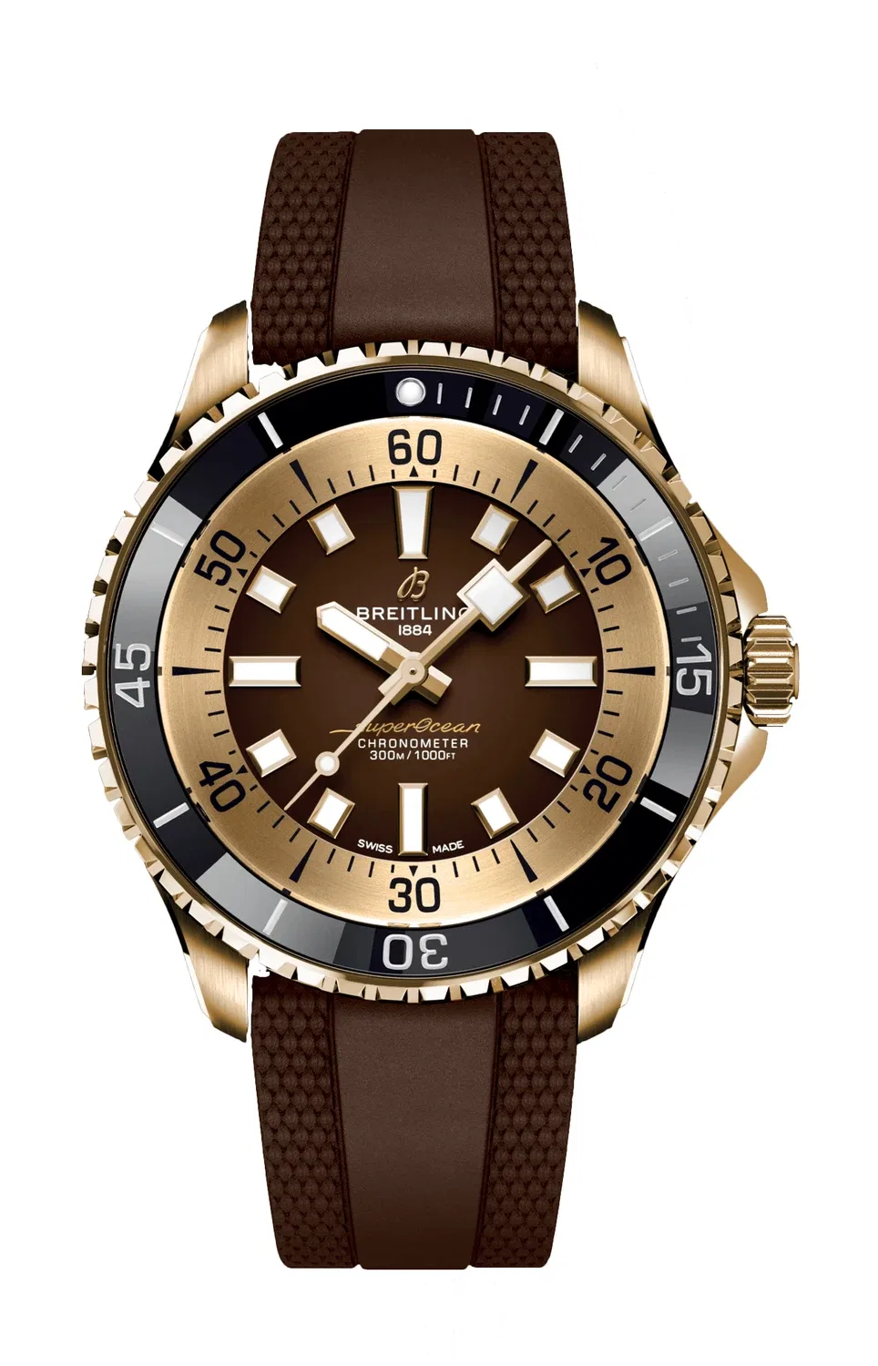 СуперОкеан Автоматик 44 - N17376201Q1S1 BREITLING, золотой