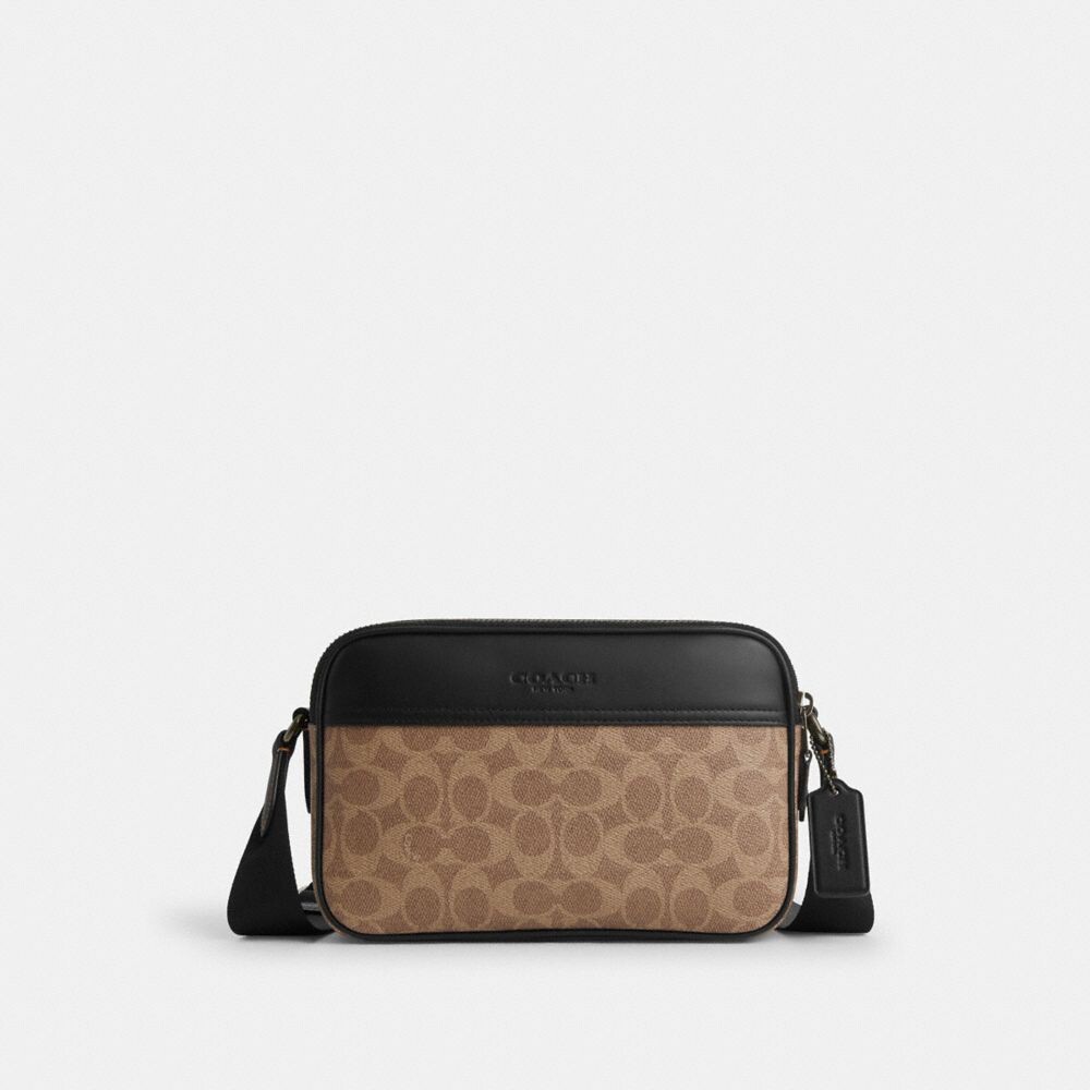 

Сумка кросс-боди Coach Graham Crossbody Bag, цвет Qb/Tan/Black, Черный, Сумка кросс-боди Coach Graham Crossbody Bag, цвет Qb/Tan/Black