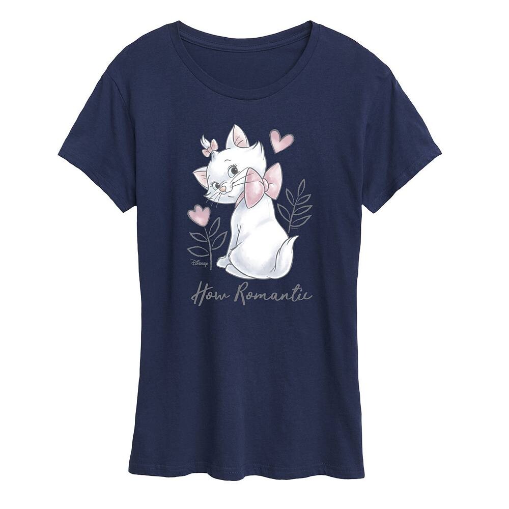 

Женская футболка с романтическим рисунком Disney's The Aristocats, синий