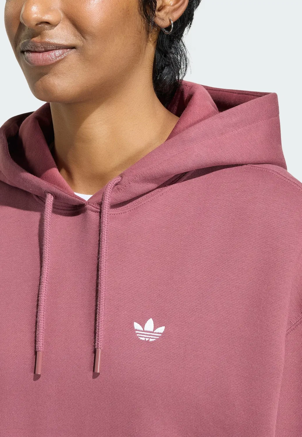 Толстовка Adidas Originals Essentials бордового цвета — фото 4