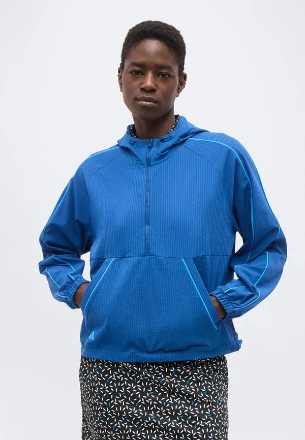 Куртка ultimate365 с застежкой-молнией до четверти длины, тренировочная куртка Adidas Golf, Blue