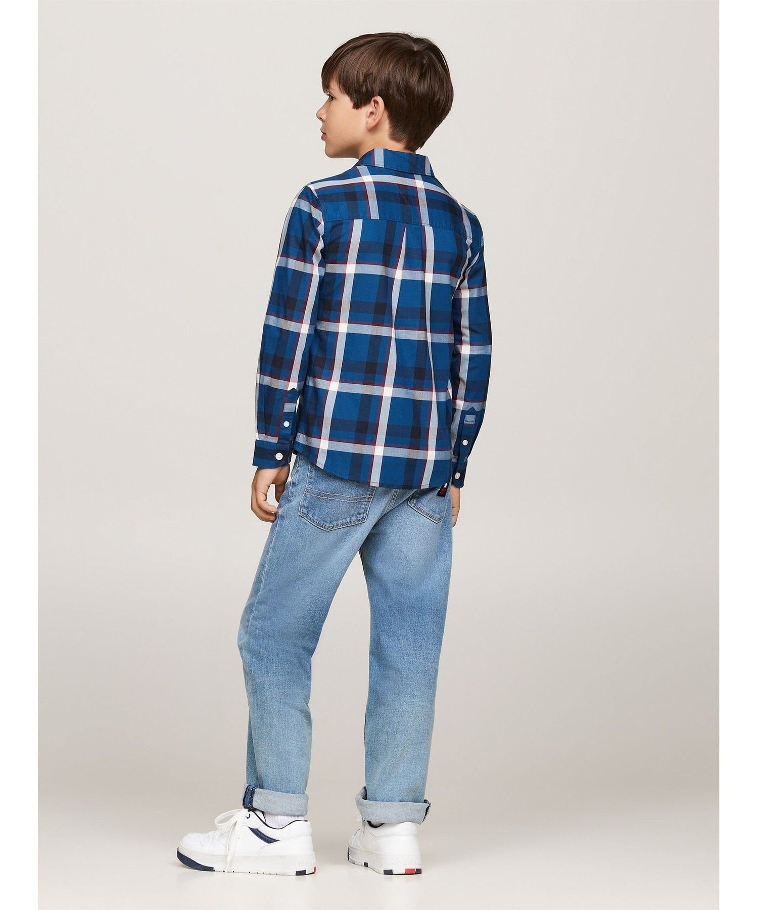 (K) Футболка в клетку "Мальчики Томми Хилфигера" TOMMY HILFIGER, Blue — фото 2