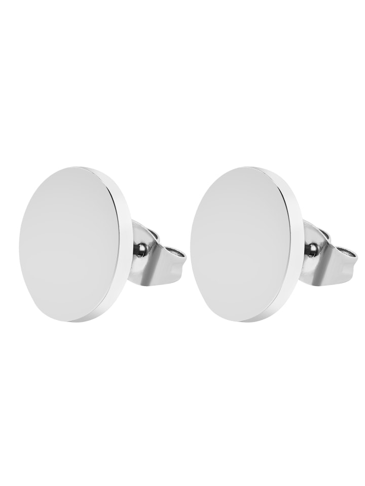 

Adeliás Серьги унисекс - серьги-гвоздики из нержавеющей стали серебристого цвета