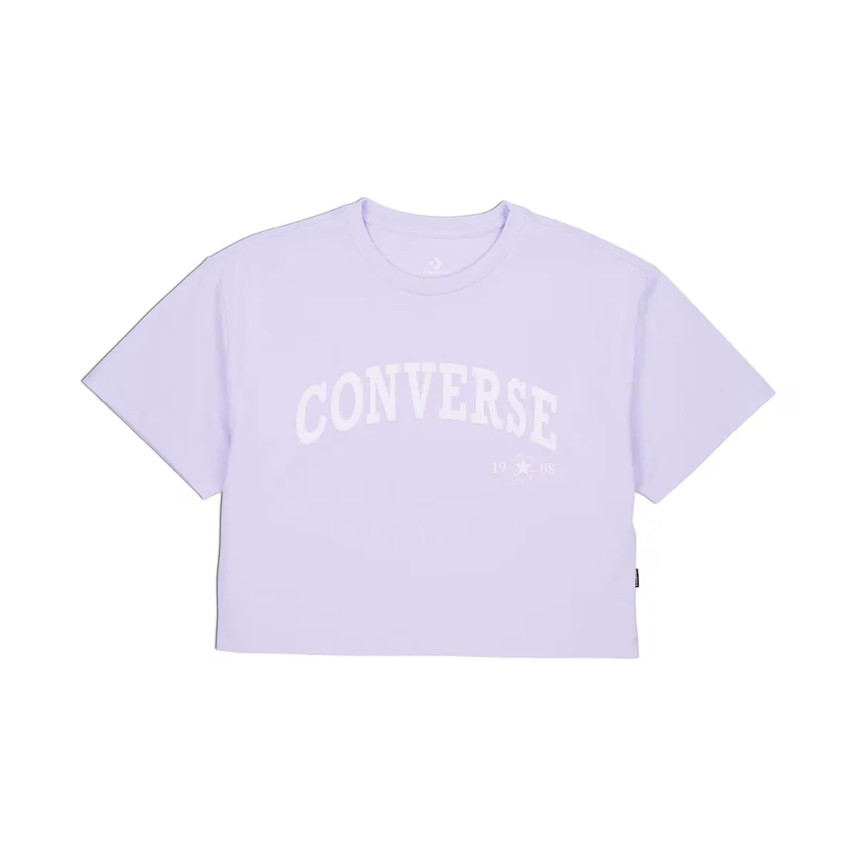 

Укороченная женская футболка Converse Collegiate, серебристо-голубой
