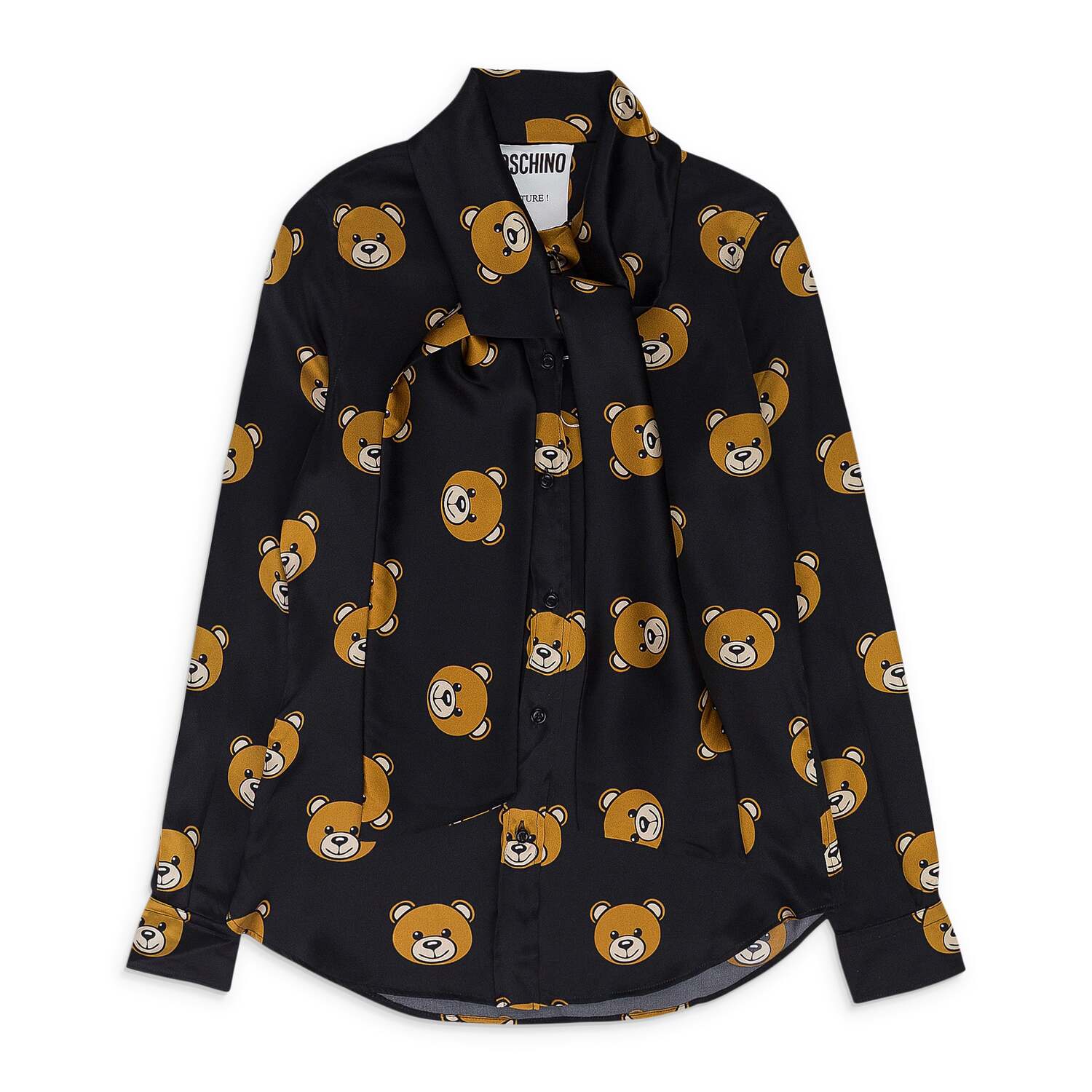 

Футболка с принтом черного плюшевого мишки Moschino
