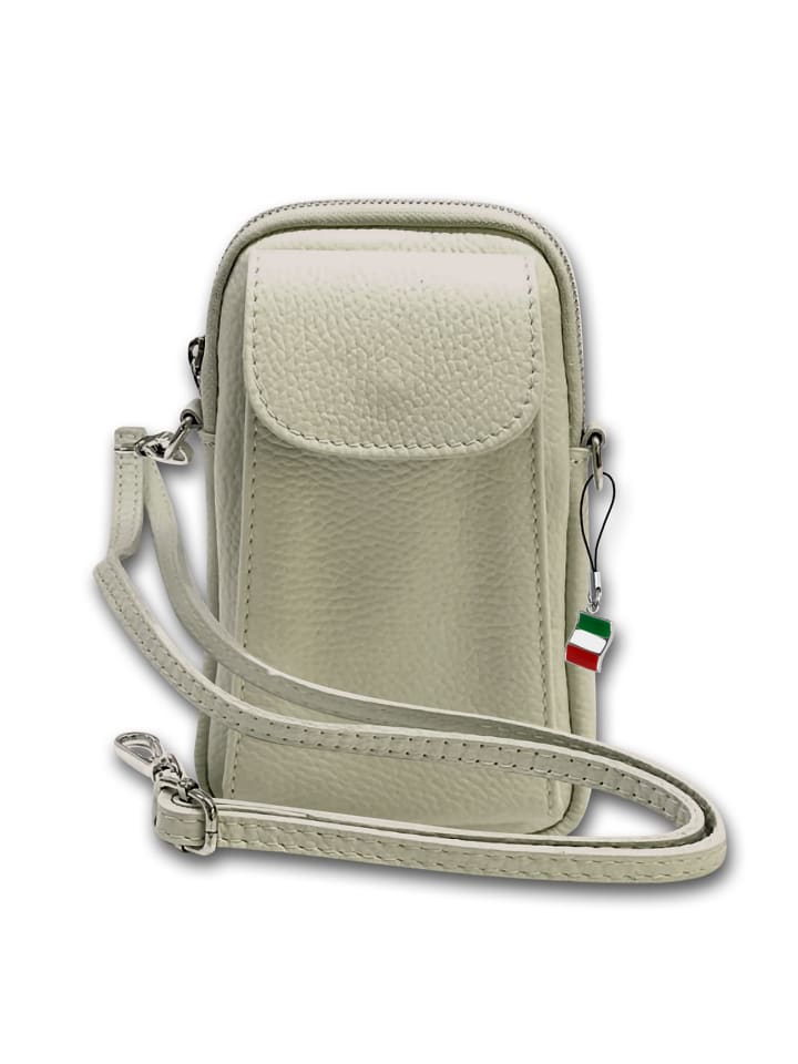 

Кожаная сумка через плечо, сумка Флоренс бежевого цвета примерно 12 см Florence