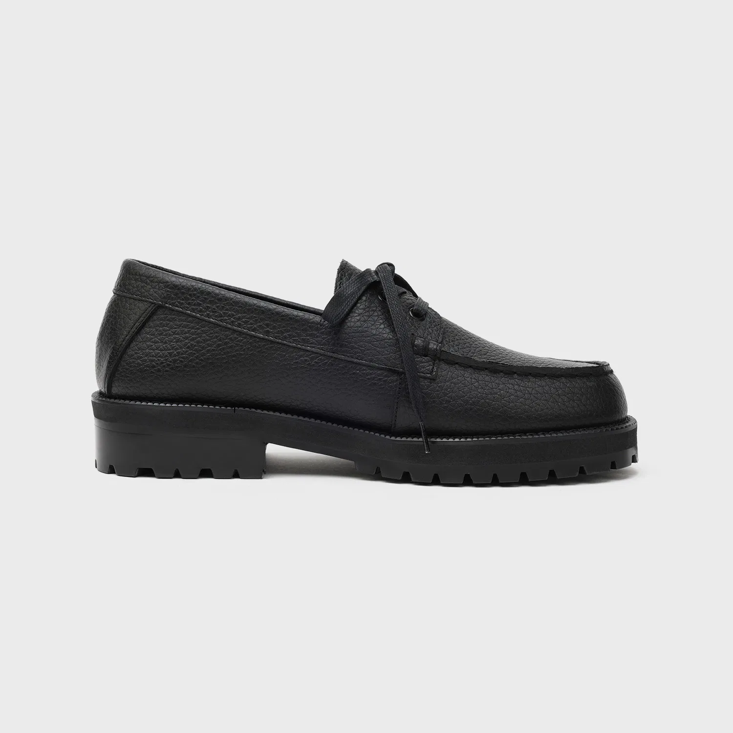 Мужские чёрные лоферы Standard Casual Sole Boat Shoes от Firenze.A — фото 4