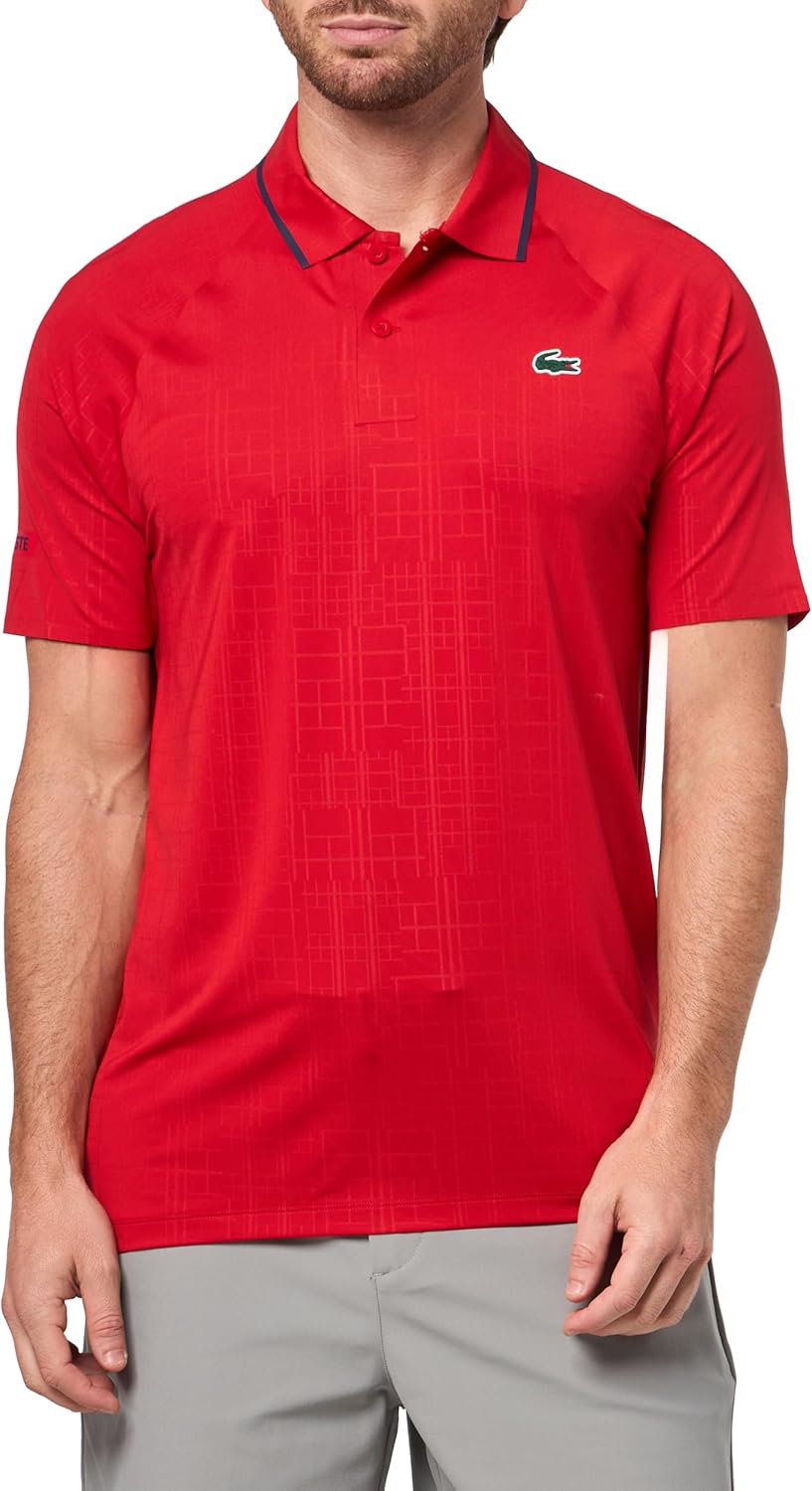 

Мужская теннисная поло Lacoste Sport X Novak Djokovic on Court, Red, Красный, Мужская теннисная поло Lacoste Sport X Novak Djokovic on Court, Red