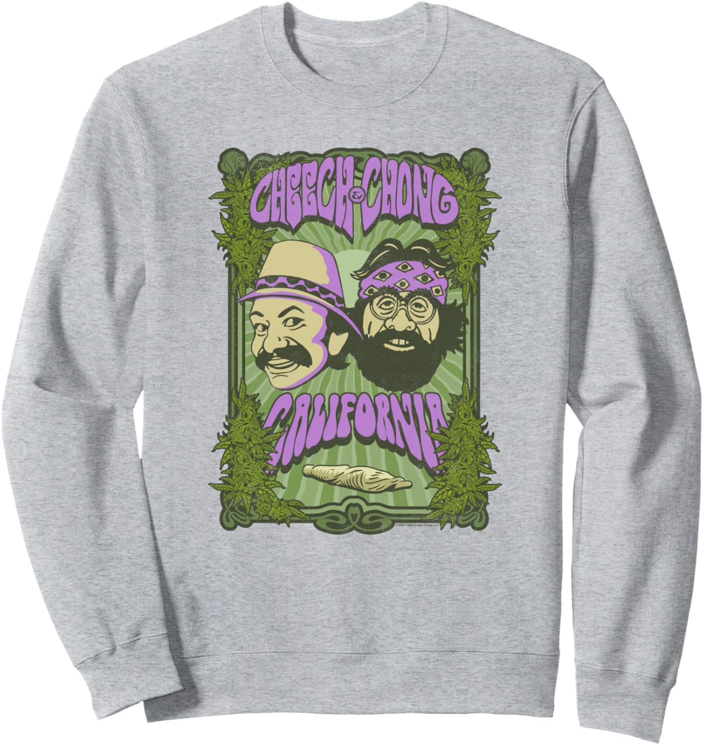 

Толстовка Cheech & Chong Psychedelic California Label, серая