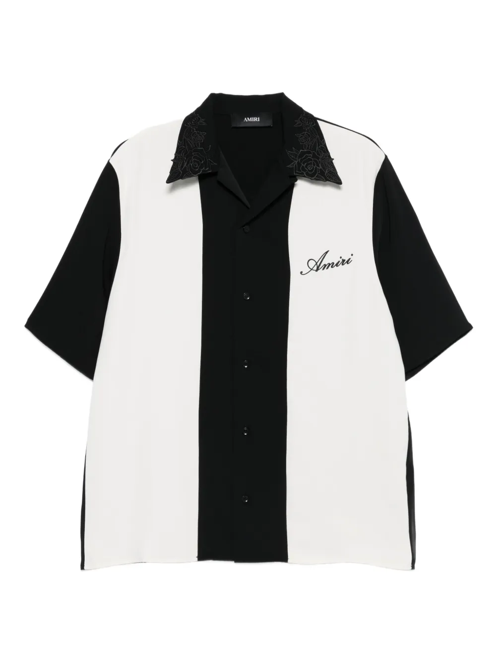 

Рубашка с цветочным воротником Amiri, черный