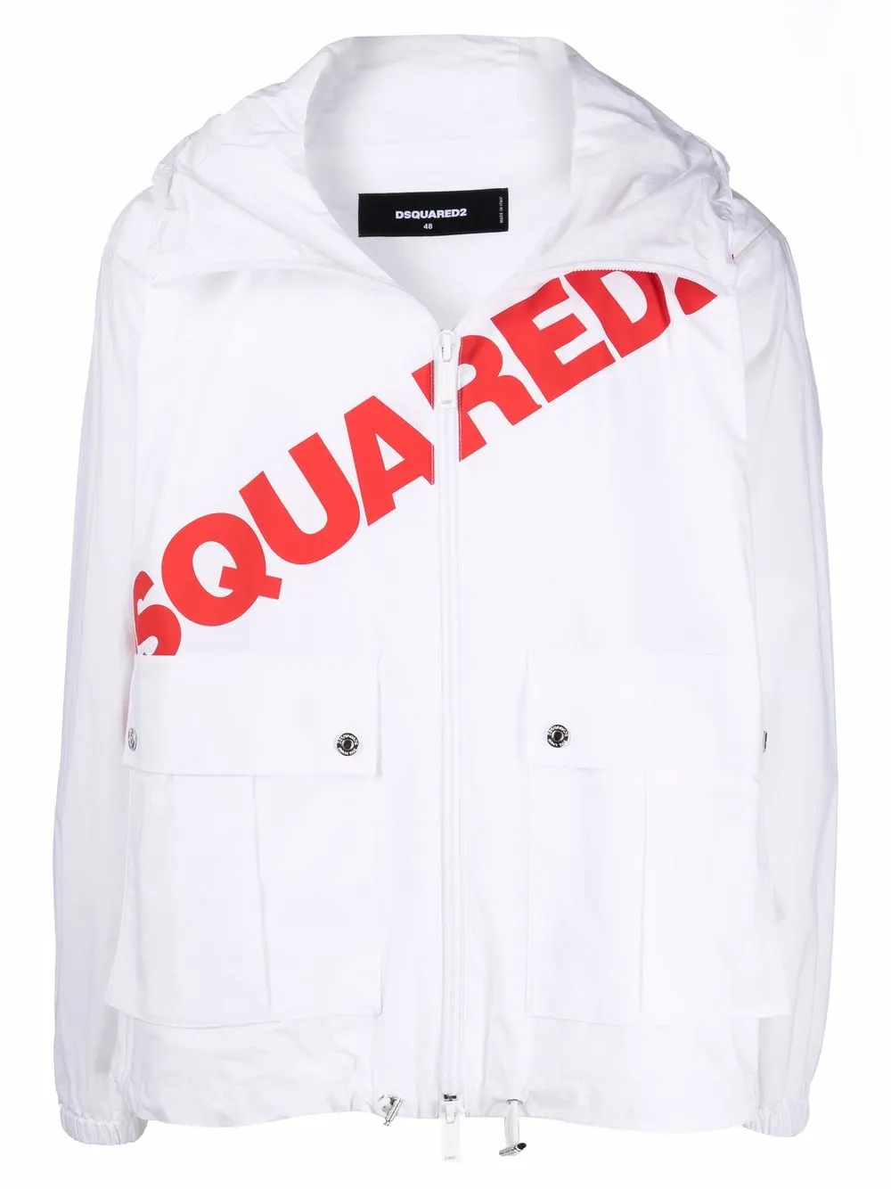 

Худи с карманами карго и логотипом DSQUARED2, белый