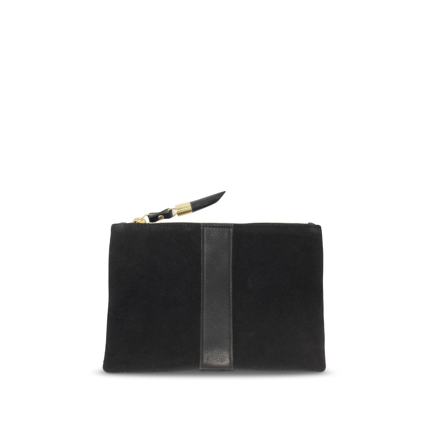 

Небольшой мешочек из шоколадной замши KEMPTON & Co., коричневая замша