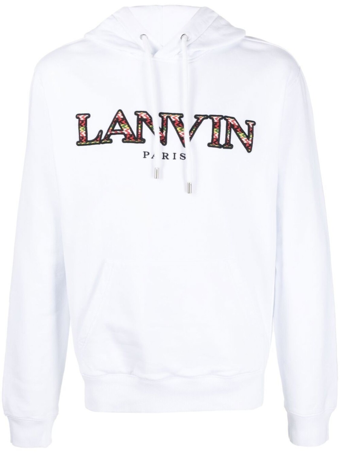 

Lanvin худи с кулиской и вышитым логотипом, белый