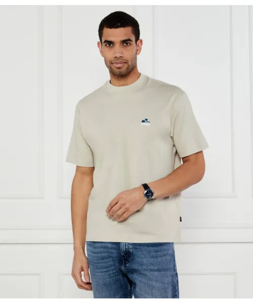 

Футболка te_numbers Loose fit Boss Orange, бежевый