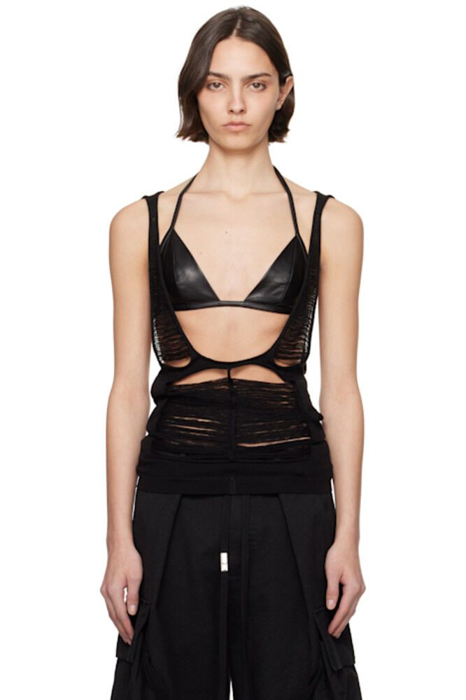

Черный топ без бретелек Hollywood Tanja Rick Owens