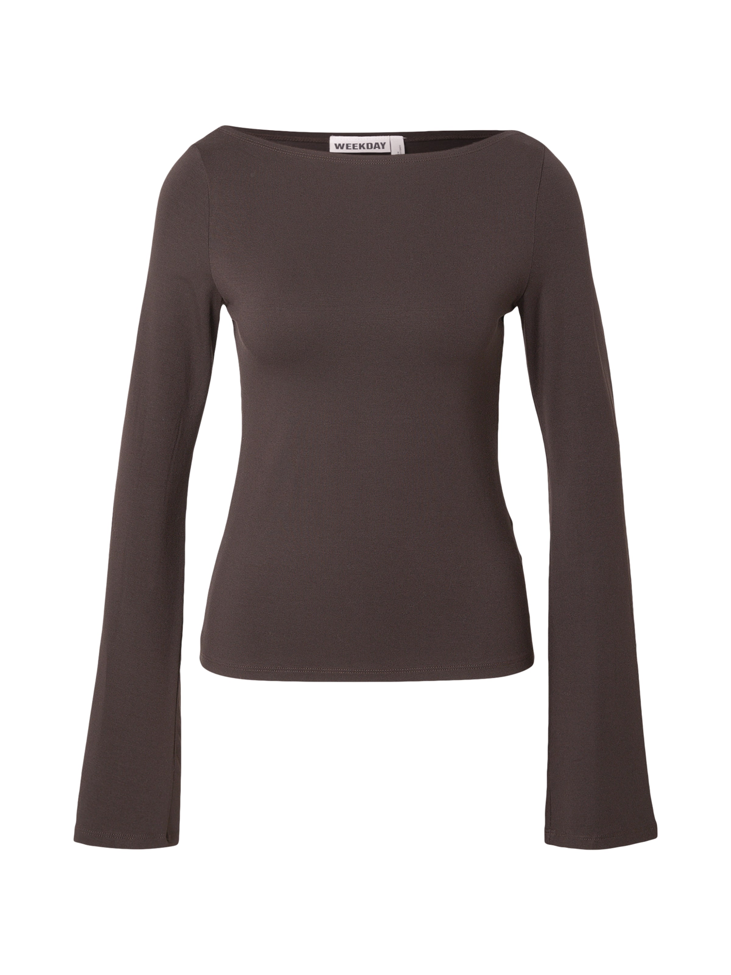 

WEEKDAY Лонгслив 'Annie' в коричневом цвете