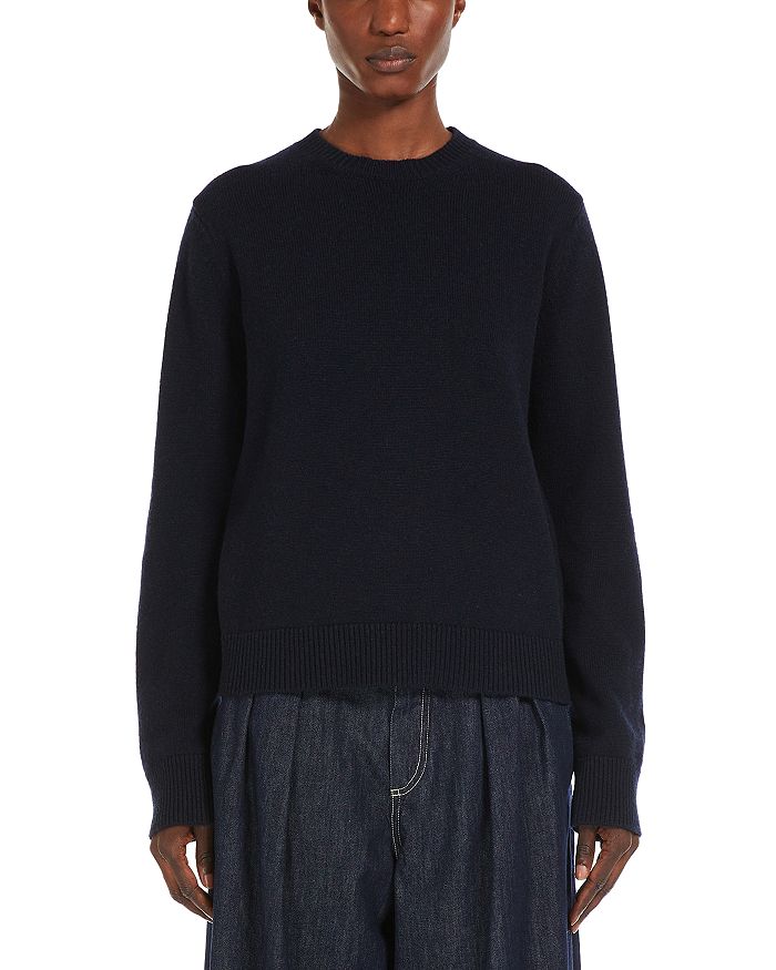 

Свитер Fedora Wool Blend с круглым вырезом Max Mara, синий